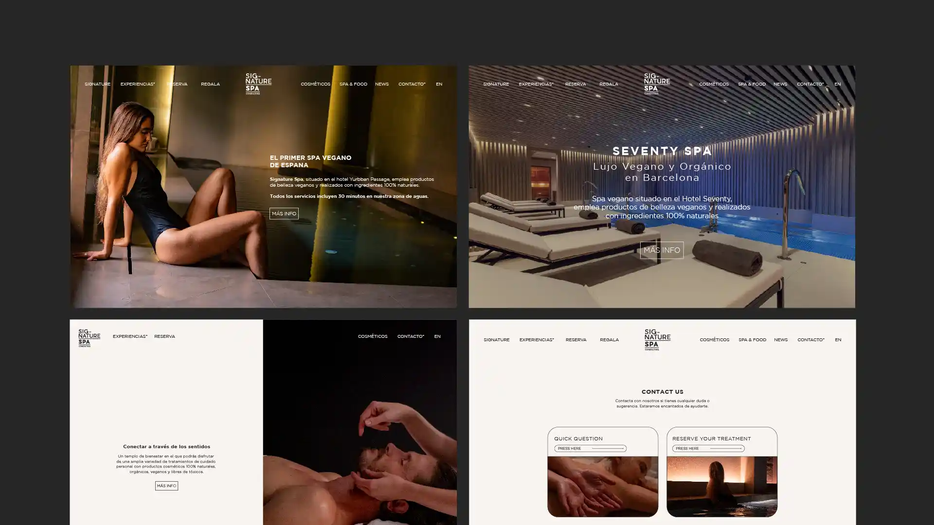 Selection of 4 landing pages
