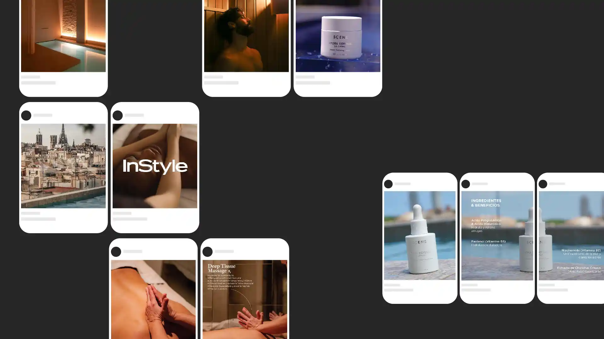 Selection of instagram posts